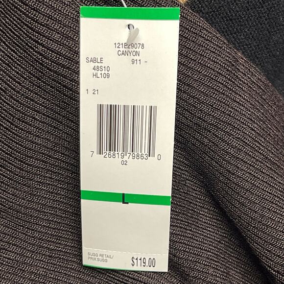 Jones New York heavyweight long black cardigan button $119 MSRP women’s size L - Picture 5 of 6